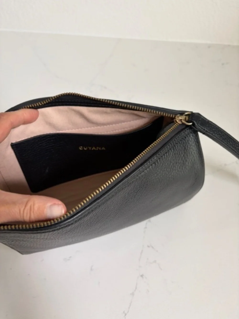 Cuyana pebbled leather